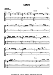 Sheet music, chords LEA - Elefant