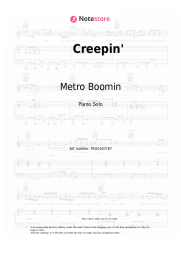 Sheet music, chords Metro Boomin, The Weeknd, 21 Savage - Creepin'