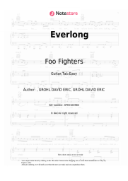 Sheet music, chords Foo Fighters - Everlong