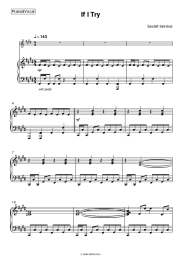 Sheet music, chords Secret Service - If I Try