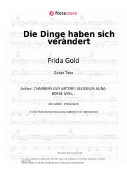Sheet music, chords Frida Gold - Die Dinge haben sich verändert