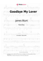 Sheet music, chords James Blunt - Goodbye My Lover