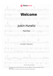 Sheet music, chords Justin Hurwitz - Welcome