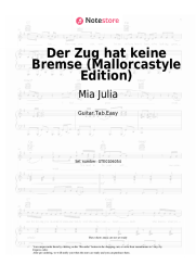 Sheet music, chords Mia Julia, Lorenz Büffel, Malle Anja - Der Zug hat keine Bremse (Mallorcastyle Edition)