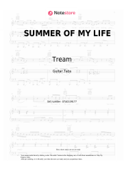 Sheet music, chords Tream - SUMMER OF MY LIFE