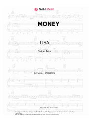 Sheet music, chords LISA - MONEY