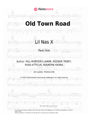 Sheet music, chords Lil Nas X - Old Town Road