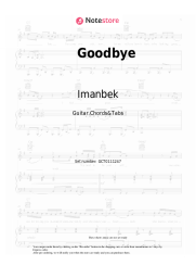Sheet music, chords Imanbek, Goodboys - Goodbye