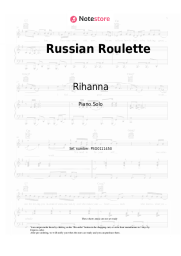 Sheet music, chords Rihanna - Russian Roulette