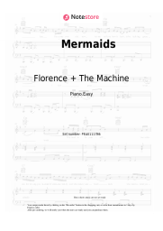 Sheet music, chords Florence + The Machine - Mermaids