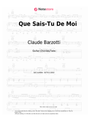 undefined Claude Barzotti - Que Sais-Tu De Moi