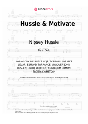 Sheet music, chords Nipsey Hussle - Hussle & Motivate