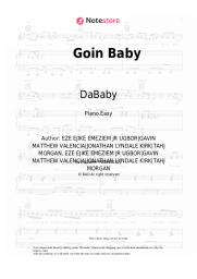 Sheet music, chords DaBaby - Goin Baby