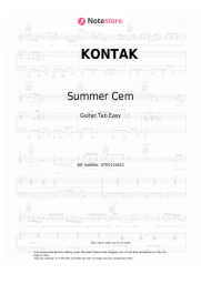 Sheet music, chords Summer Cem, Ezhel - KONTAK