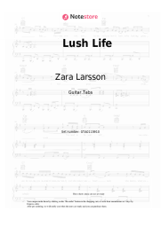 Sheet music, chords Zara Larsson - Lush Life