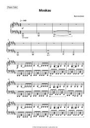 Sheet music, chords Rammstein - Moskau