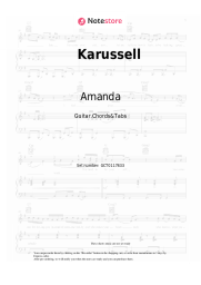 Sheet music, chords Amanda, Mark Forster - Karussell