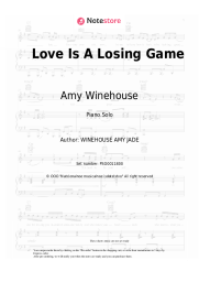Sheet music, chords Amy Winehouse - Love Is A Losing Game