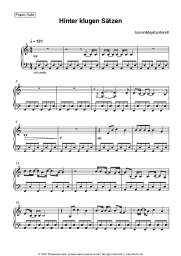 Sheet music, chords AnnenMayKantereit - Hinter klugen Sätzen