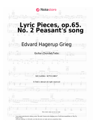 Sheet music, chords Edvard Hagerup Grieg - Lyric Pieces, op.65. No. 2 Peasant's song