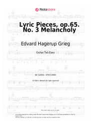Sheet music, chords Edvard Hagerup Grieg - Lyric Pieces, op.65. No. 3 Melancholy