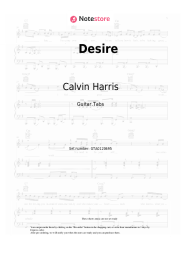 Sheet music, chords Calvin Harris, Sam Smith - Desire