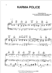 Sheet music, chords Radiohead - Karma Police