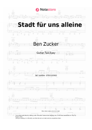 Sheet music, chords Ben Zucker - Stadt für uns alleine