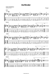 Sheet music, chords Finnel - Dorfkinder
