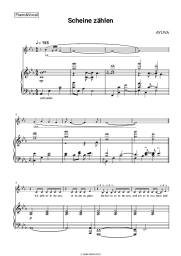 Sheet music, chords AYLIVA - Scheine zählen
