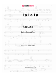 Sheet music, chords Faouzia - La La La