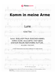 Sheet music, chords Lune, Céline - Komm in meine Arme