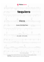 Sheet music, chords Vicco, Abraham Mateo - tequiero