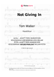 Sheet music, chords Tom Walker - Not Giving In