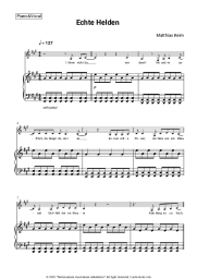 Sheet music, chords Matthias Reim - Echte Helden