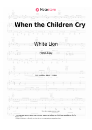 Sheet music, chords White Lion - When the Children Cry