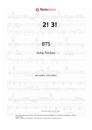 Sheet music, chords BTS - 2! 3! (Still Wishing There Will Be Better Days)