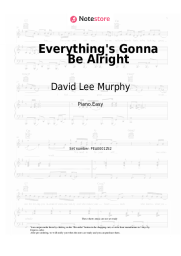 Sheet music, chords David Lee Murphy, Kenny Chesney - Everything's Gonna Be Alright