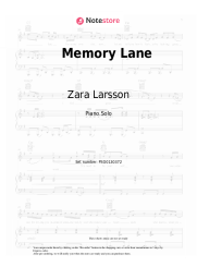 Sheet music, chords Zara Larsson - Memory Lane