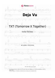 Sheet music, chords Tomorrow X Together - Deja Vu
