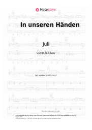 Sheet music, chords Juli - In unseren Händen