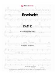 Sheet music, chords KATI K, FiNCH - Erwischt