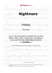 Sheet music, chords Halsey - Nightmare