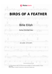 Sheet music, chords Billie Eilish - BIRDS OF A FEATHER