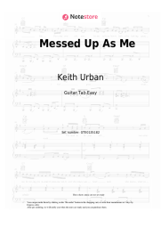 Sheet music, chords Keith Urban - Messed Up As Me