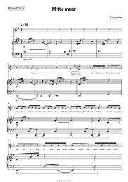 Sheet music, chords Pashanim - Mittelmeer