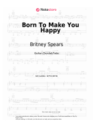 Sheet music, chords Britney Spears - Born To Make You Happy