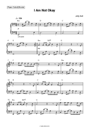 Sheet music, chords Jelly Roll - I Am Not Okay