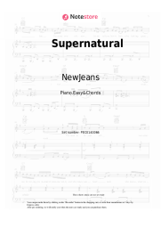Sheet music, chords NewJeans - Supernatural