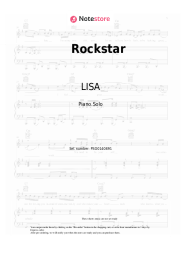 Sheet music, chords LISA - Rockstar